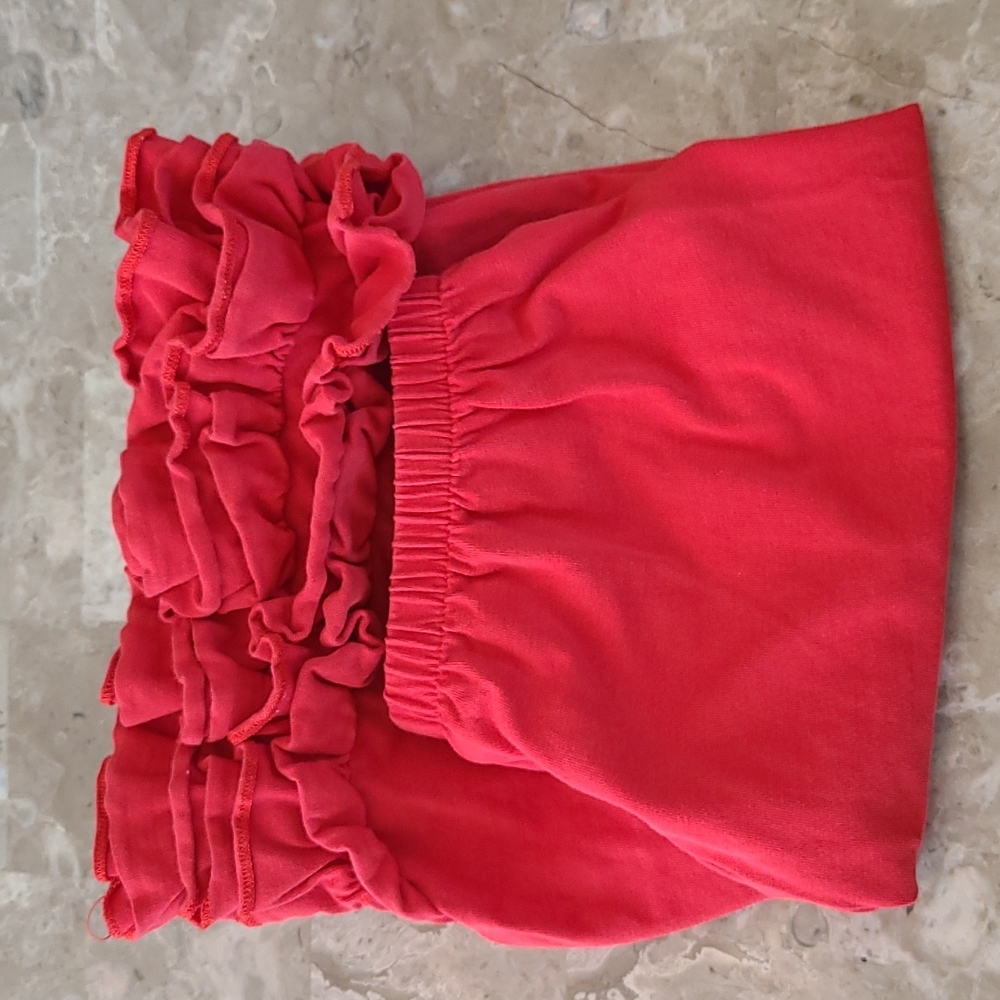 Red Ruffle Shorts - Picture 3 of 8